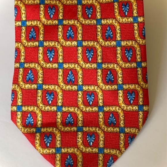 Giampiero Valenti Vintage Formal Tie in Red and Gold - Picture 7 of 7